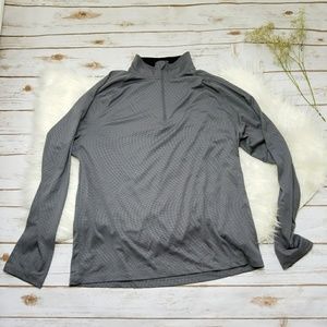 Reebok 1/4 Zip Grey Pullover With Collar